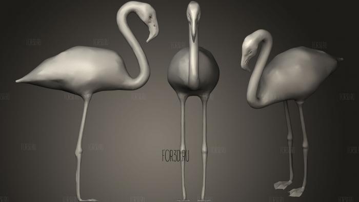 Glad Flamingo Fixed stl model for CNC